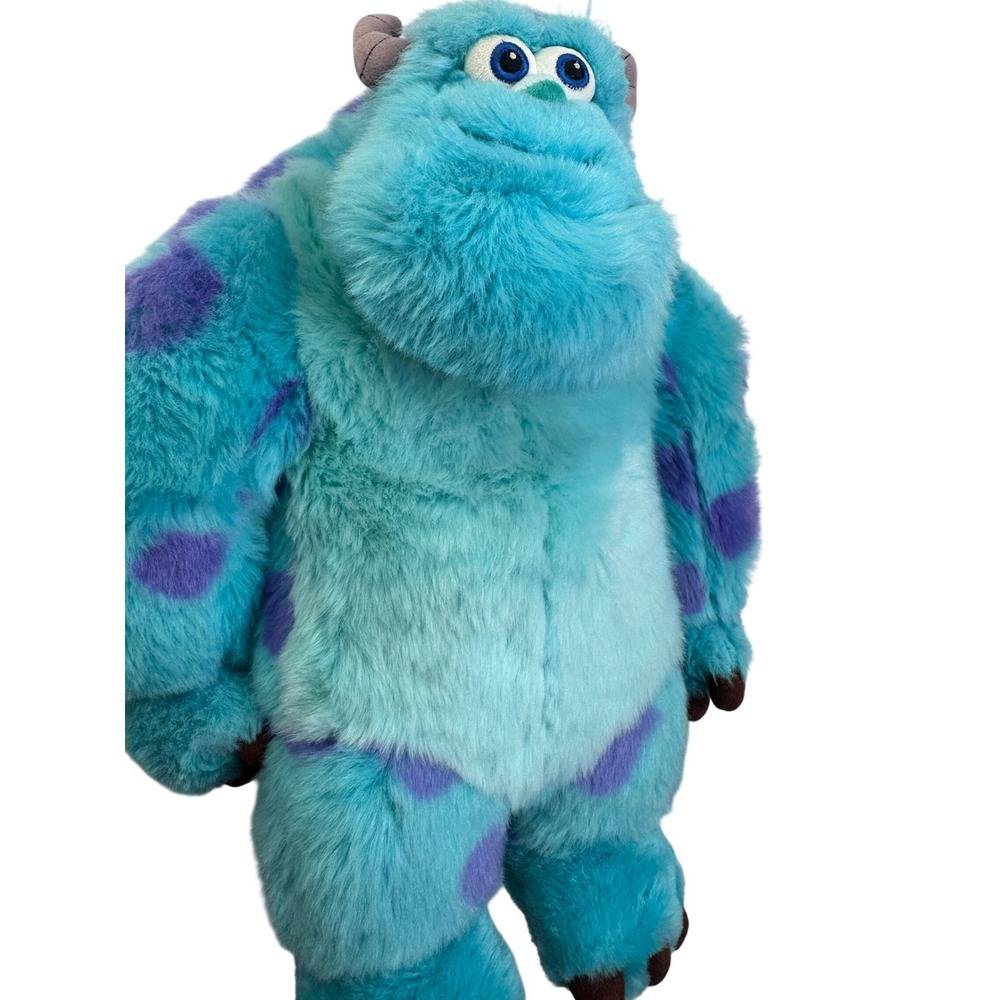 Disney Store Monsters Inc Sulley Plush Blue Purple Spotted Stuffed Animal 12in